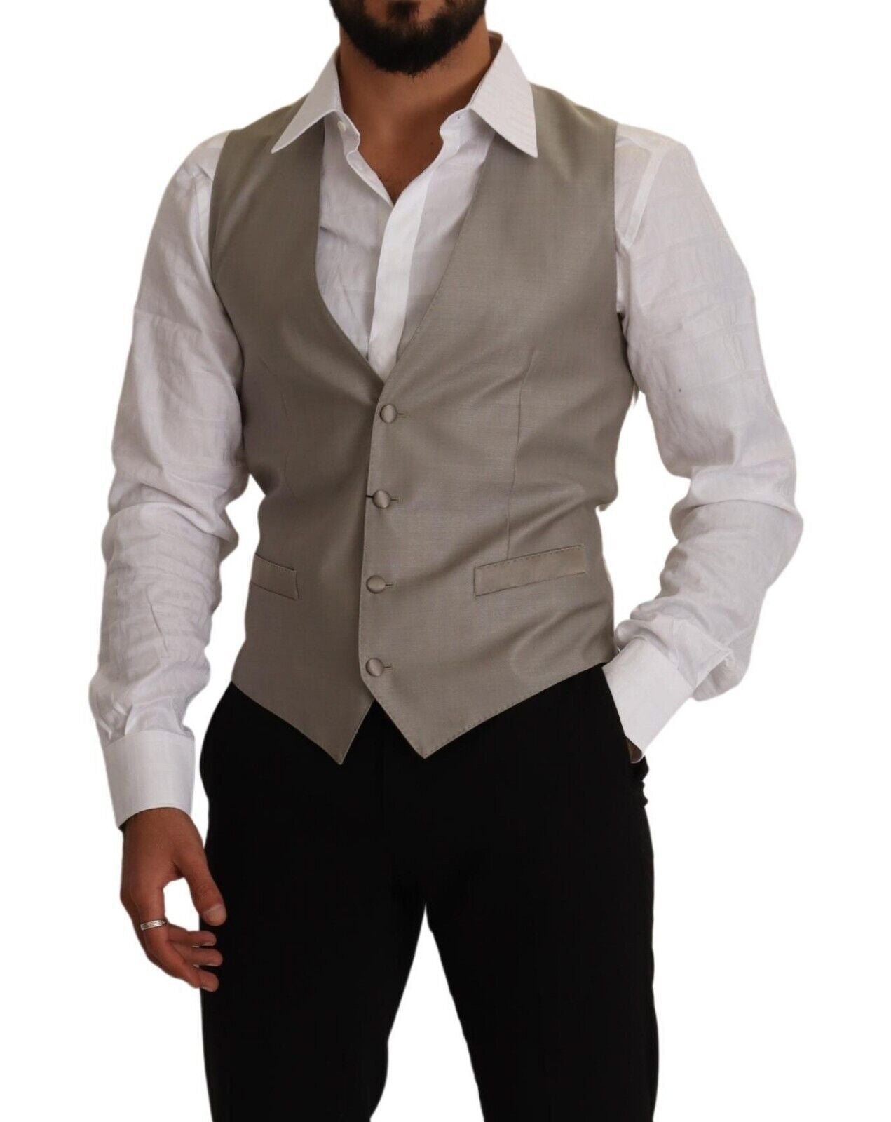 Dolce & Gabbana Beige Waistcoats for Men additional view