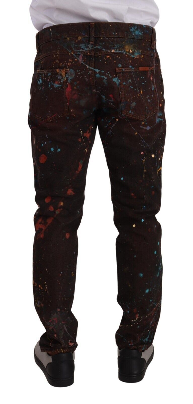 Dolce & Gabbana Brown Skinny Jeans for Men detail view