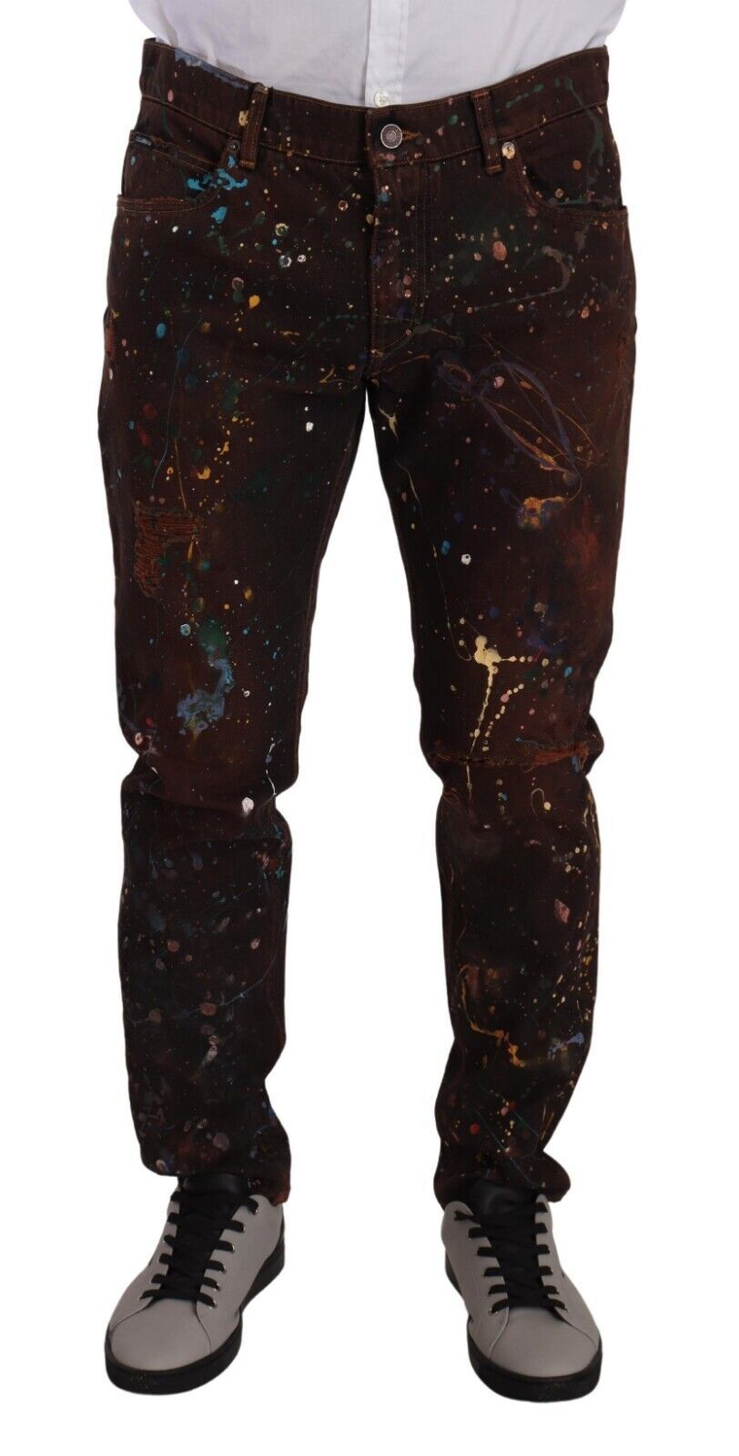 Dolce & Gabbana Brown Skinny Jeans for Men