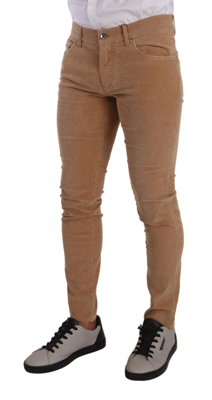 Dolce & Gabbana Brown Skinny Jeans for Men side view