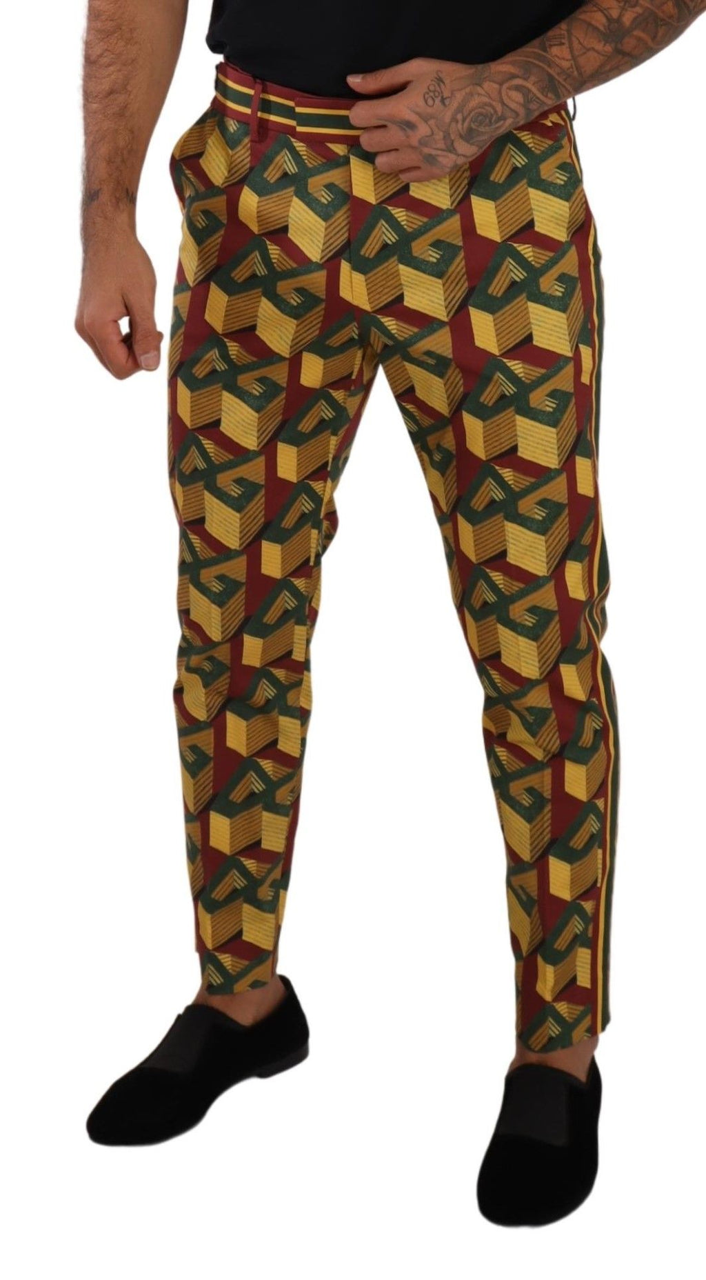 Dolce & Gabbana Multicolor Skinny Pants for Men side view