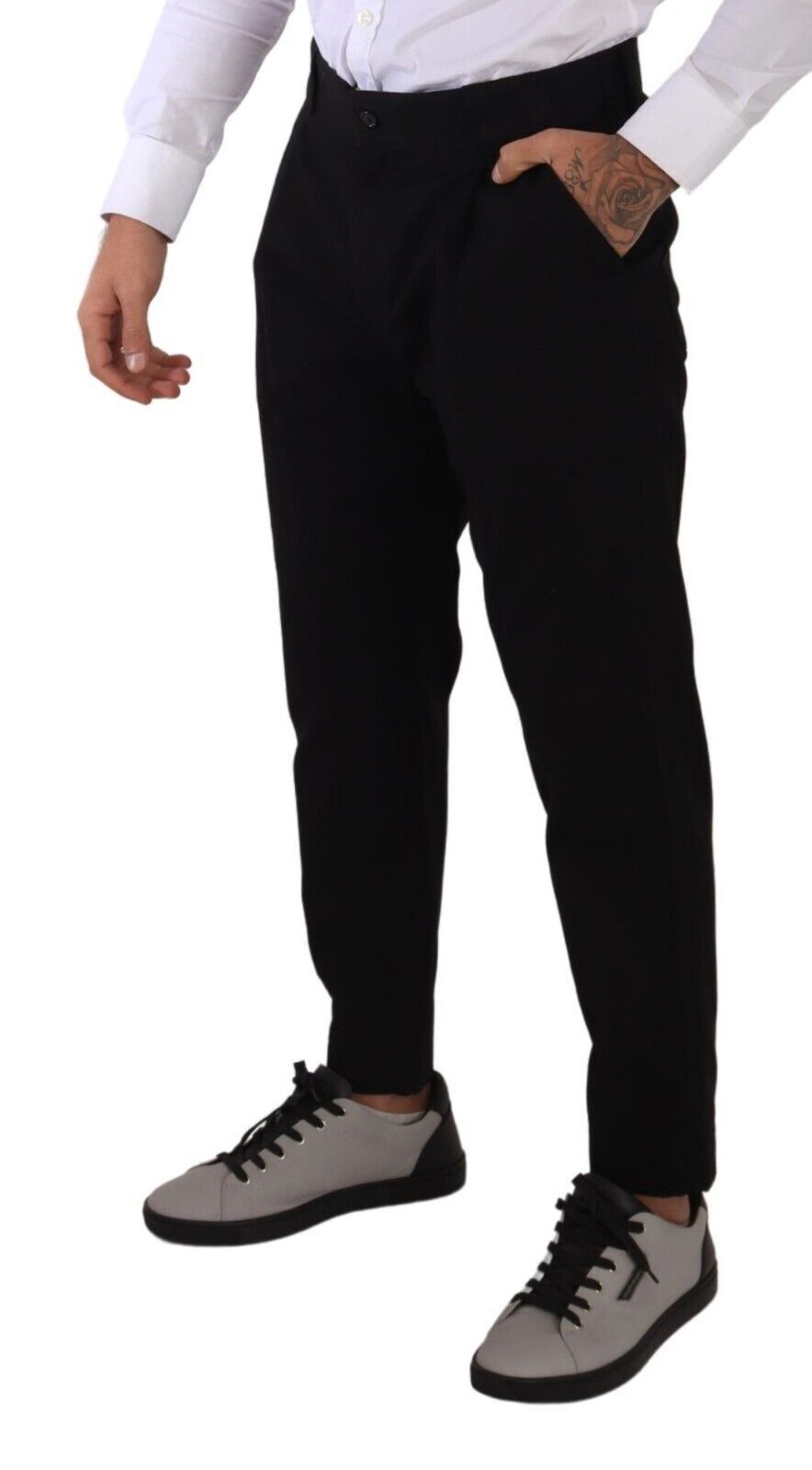 Dolce & Gabbana Black Chino Pants for Men detail view