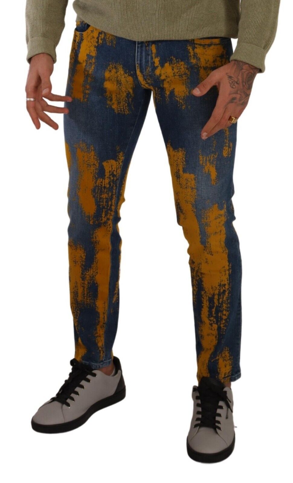 Dolce & Gabbana Blue Skinny Jeans for Men detail view