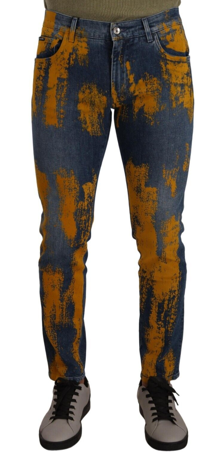 Dolce & Gabbana Blue Skinny Jeans for Men