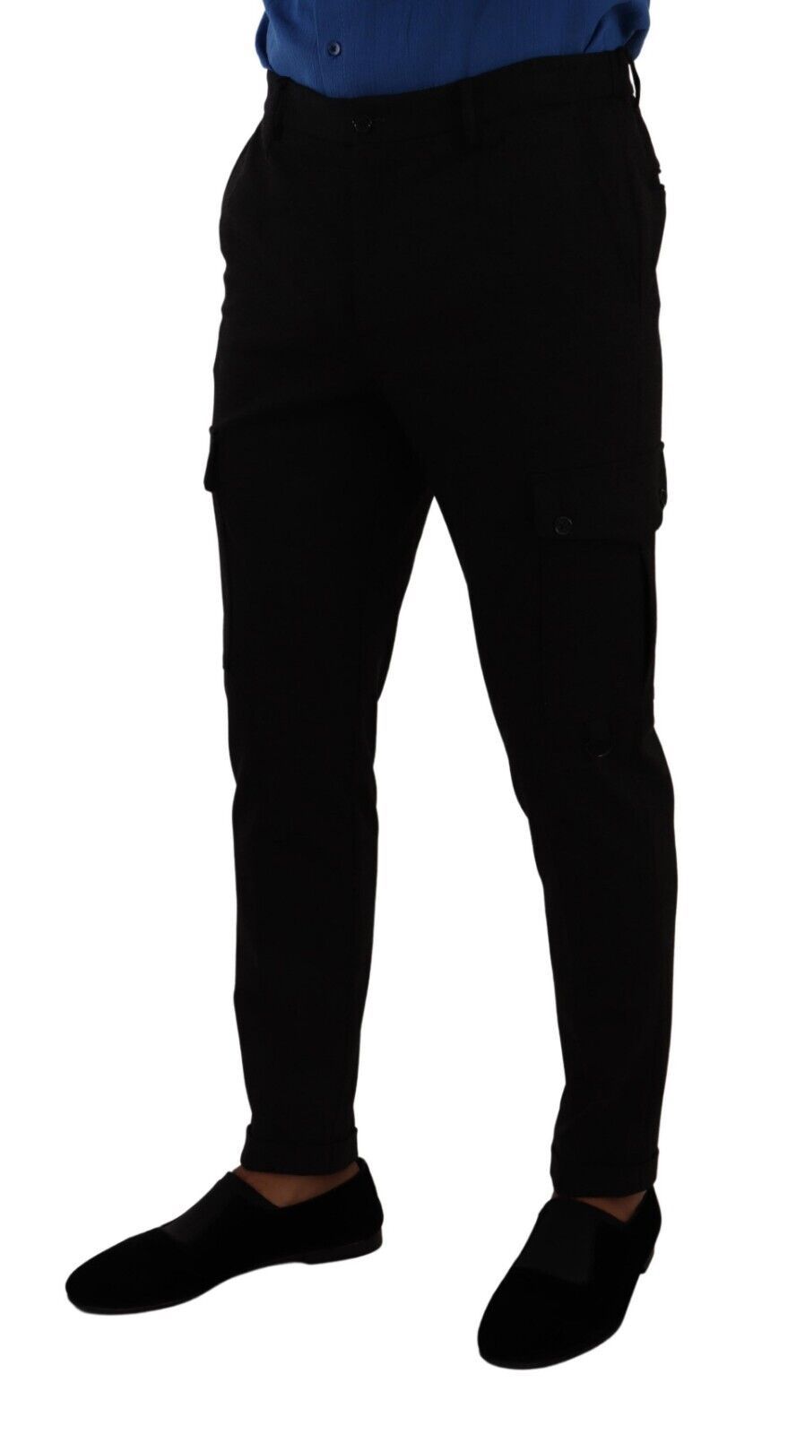 Dolce & Gabbana Black Cargo Pants for Men side view