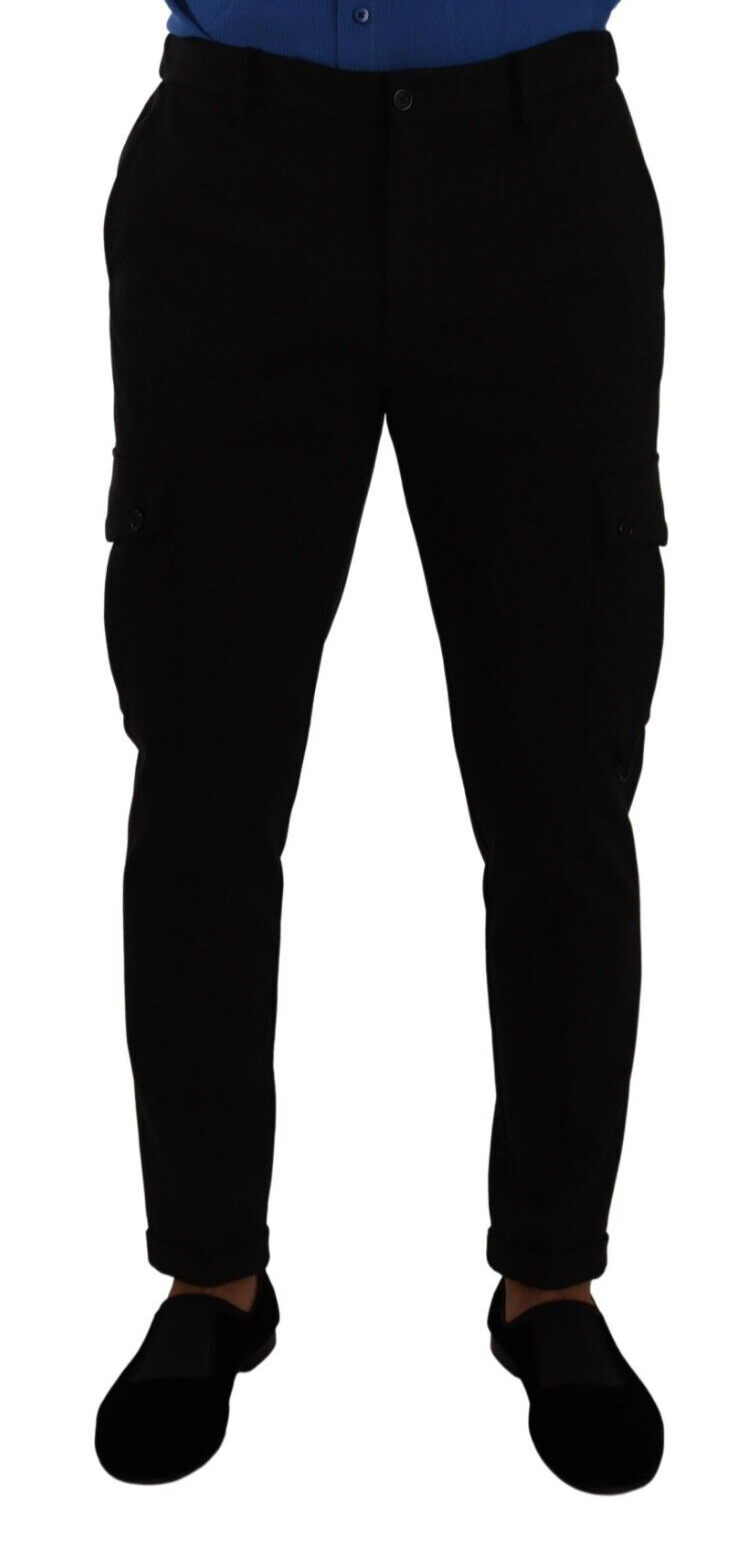 Dolce & Gabbana Black Cargo Pants for Men