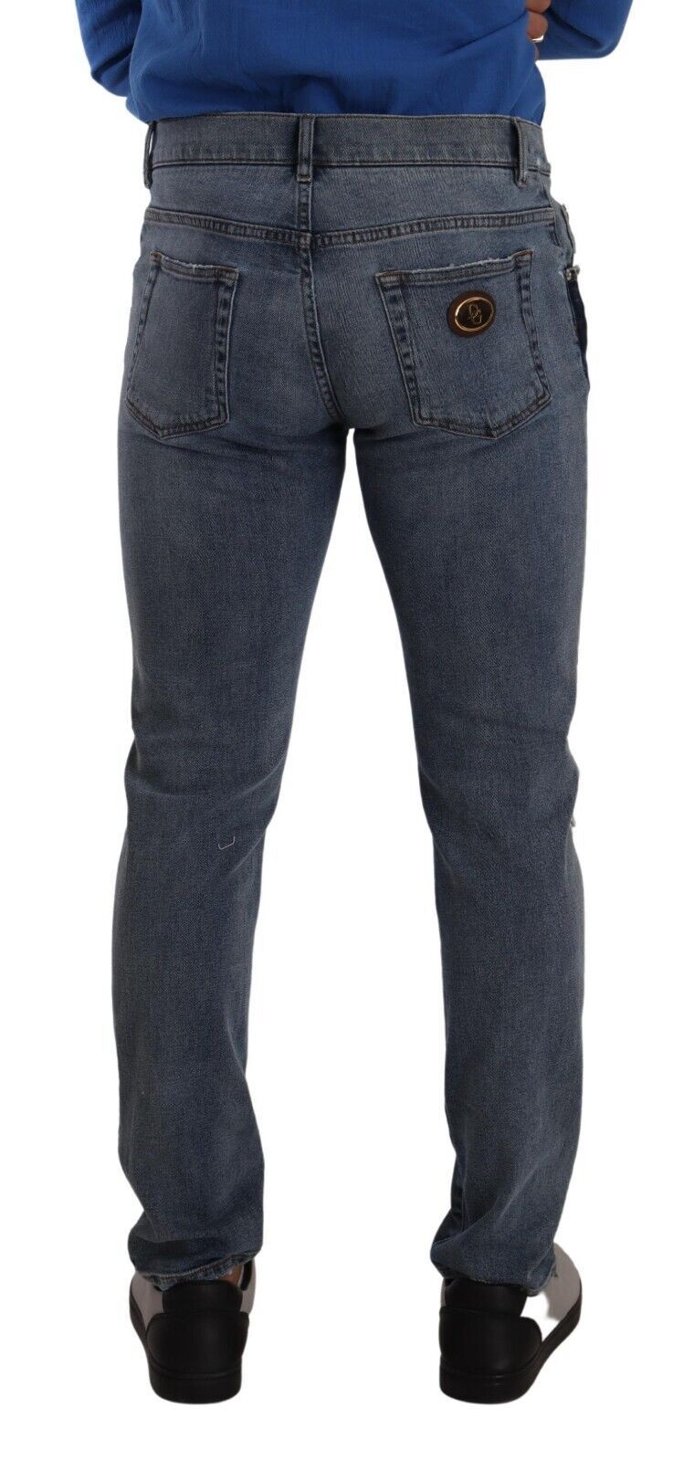 Dolce & Gabbana Blue Skinny Jeans for Men detail view