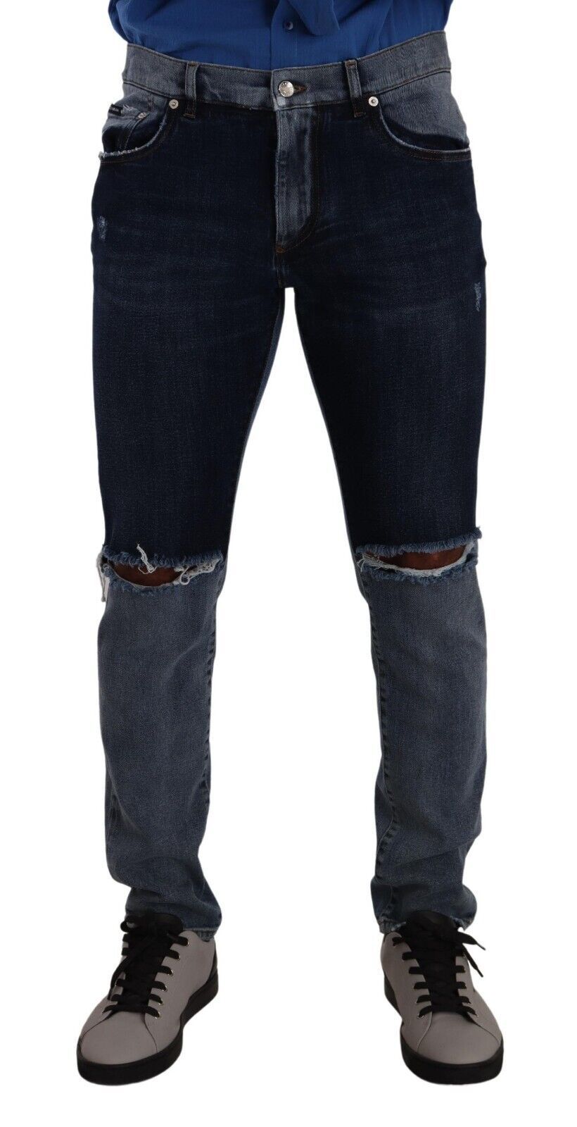 Dolce & Gabbana Blue Skinny Jeans for Men