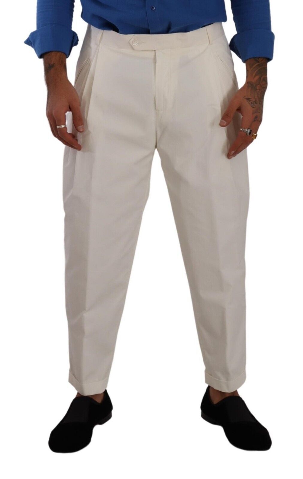 Dolce & Gabbana White Dress Pants for Men side view