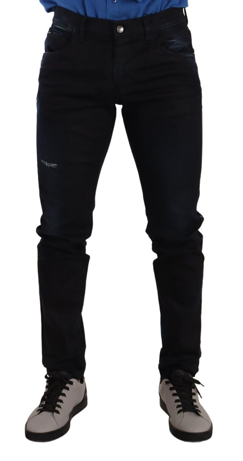 Dolce & Gabbana Blue Skinny Jeans for Men
