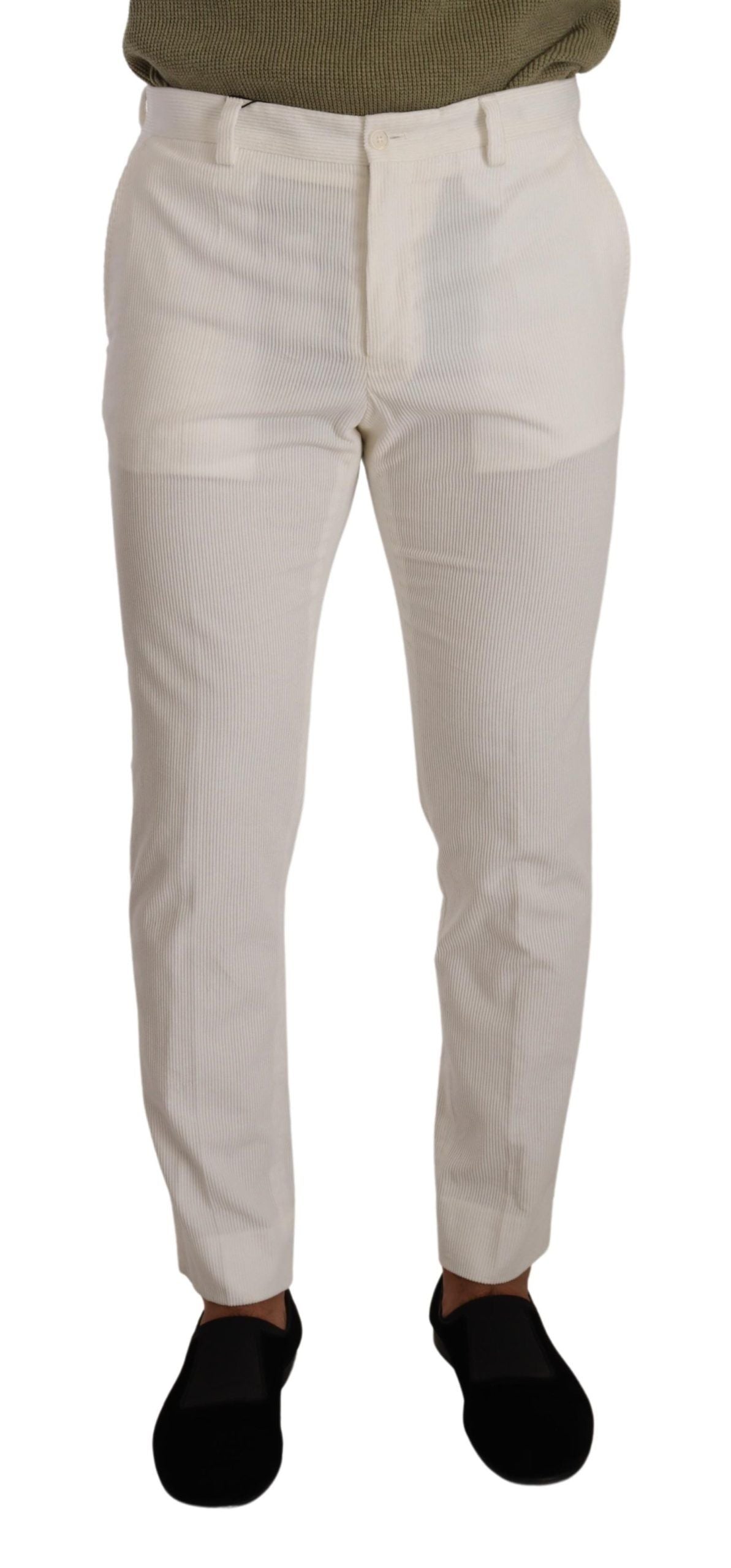 Dolce & Gabbana White Skinny Pants for Men