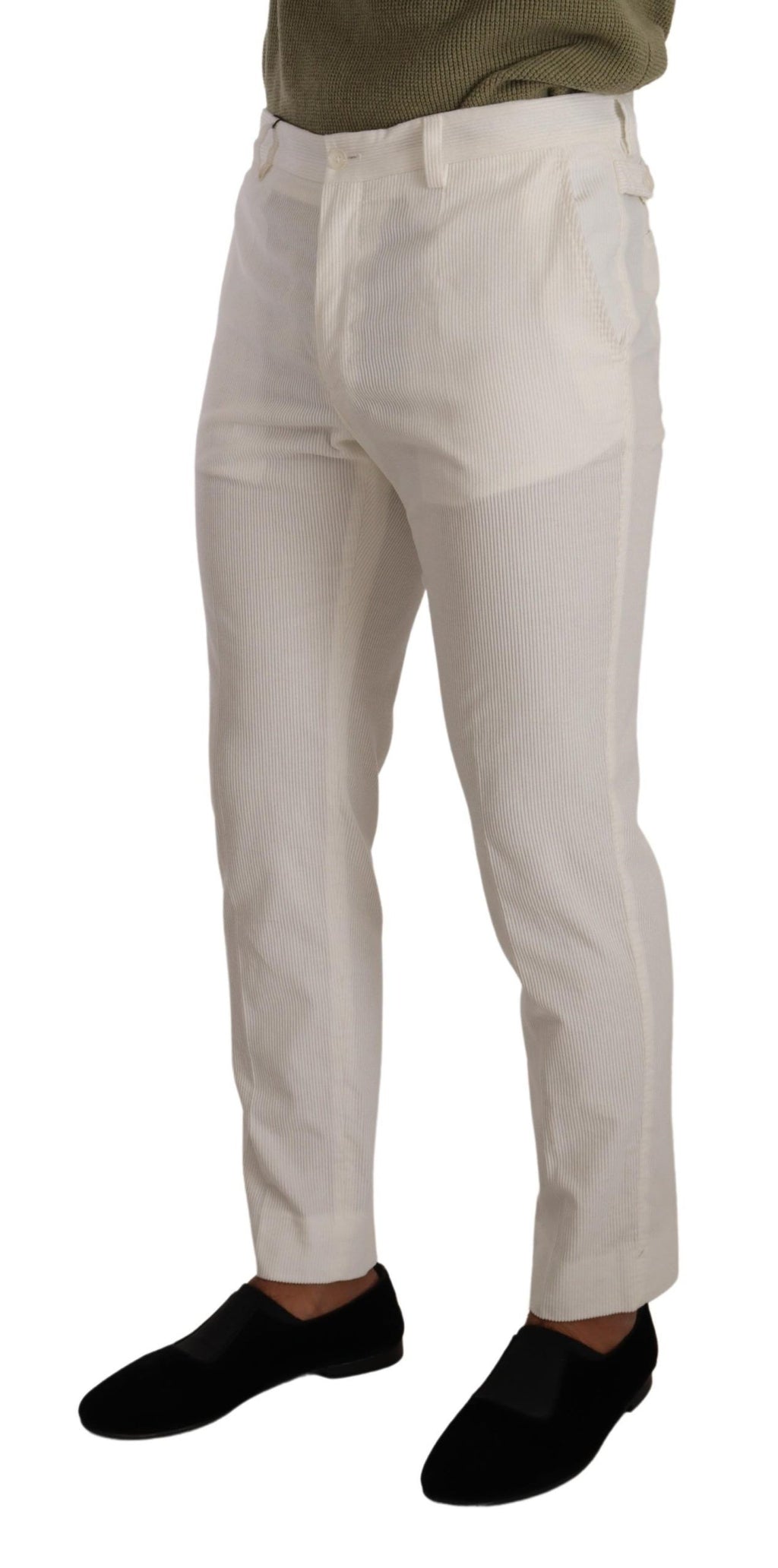 Dolce & Gabbana White Skinny Pants for Men detail view