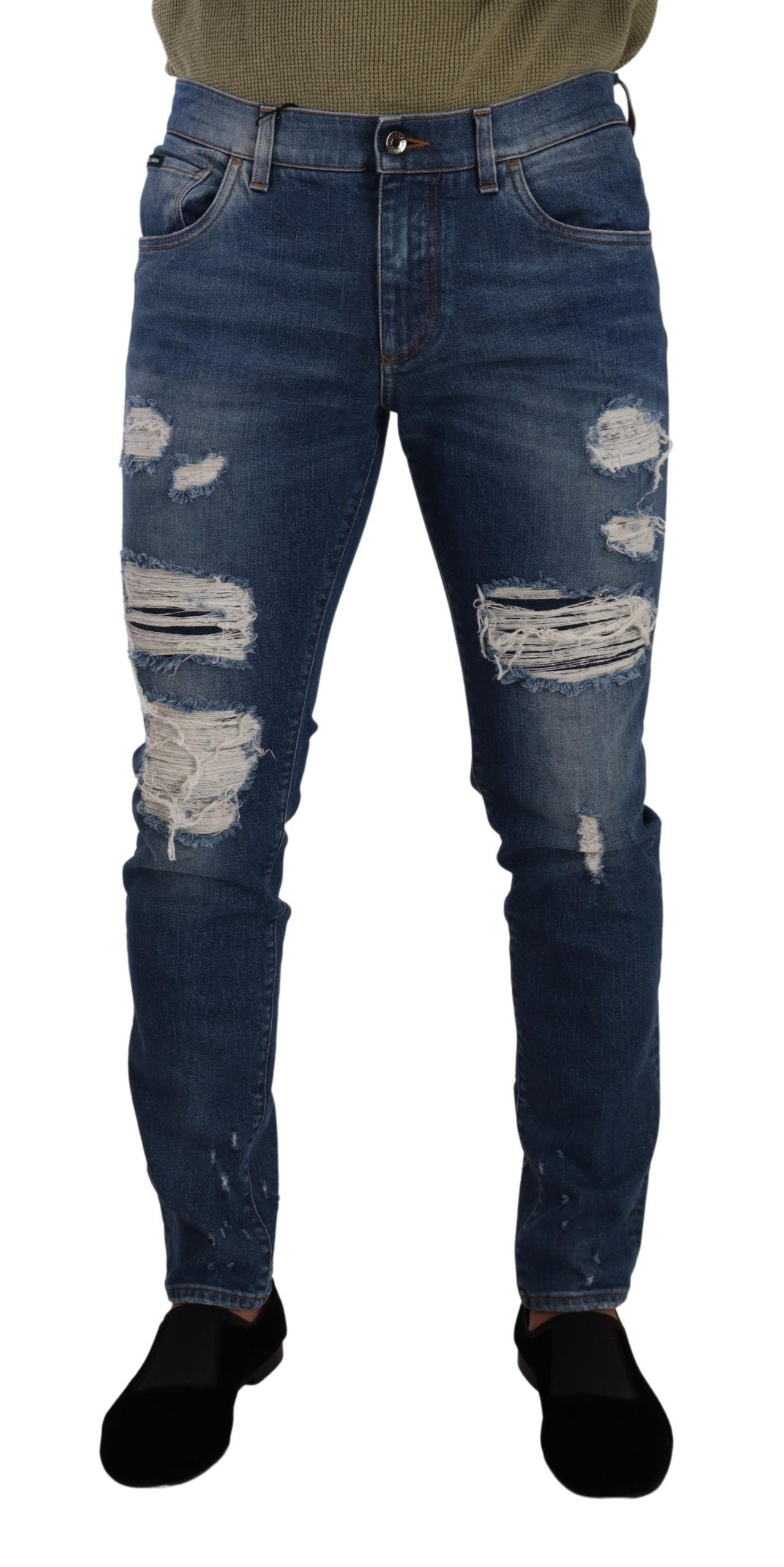 Dolce & Gabbana Blue Slim Fit Jeans for Men