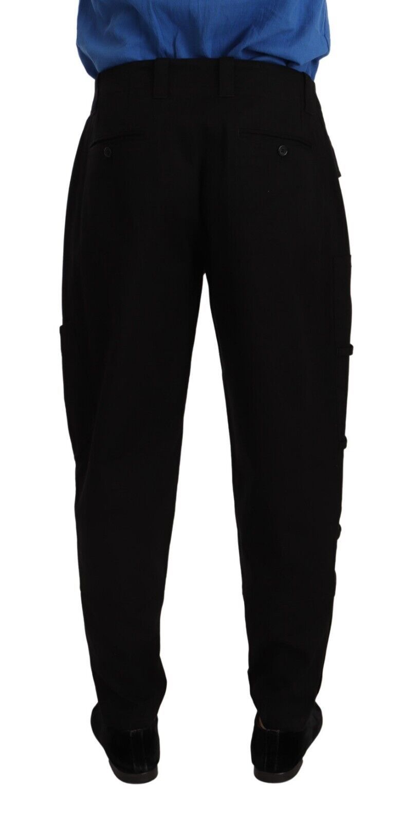 Dolce & Gabbana Black Cargo Pants for Men detail view