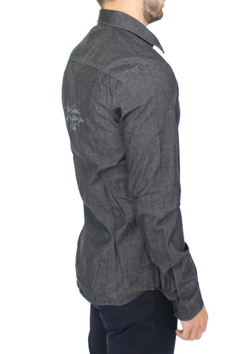 Ermanno Scervino Grey Dress Shirt for Men side view