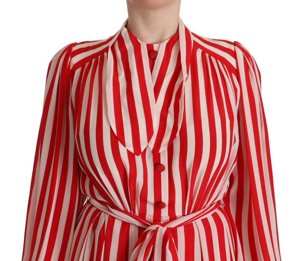 Dolce & Gabbana Red Long Dress for Women side view