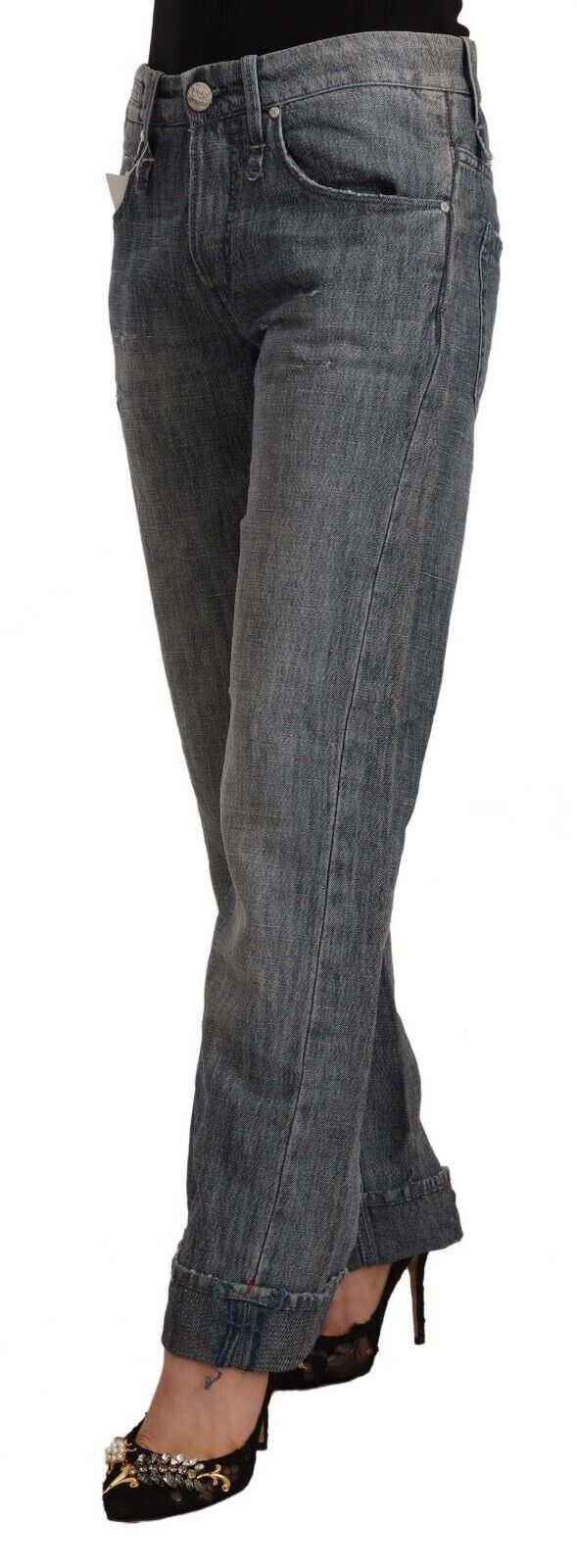 Acht Grey Straight Leg Jeans for Women alternate view