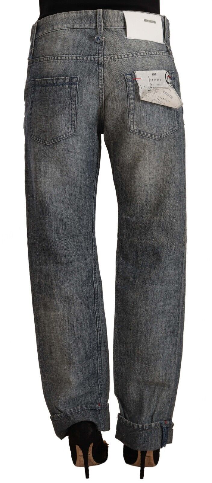 Acht Grey Straight Leg Jeans for Women detail view