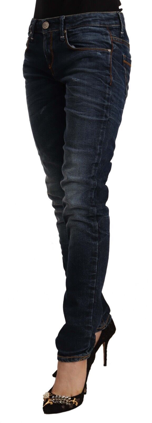 Acht Blue Skinny Jeans for Women alternate view