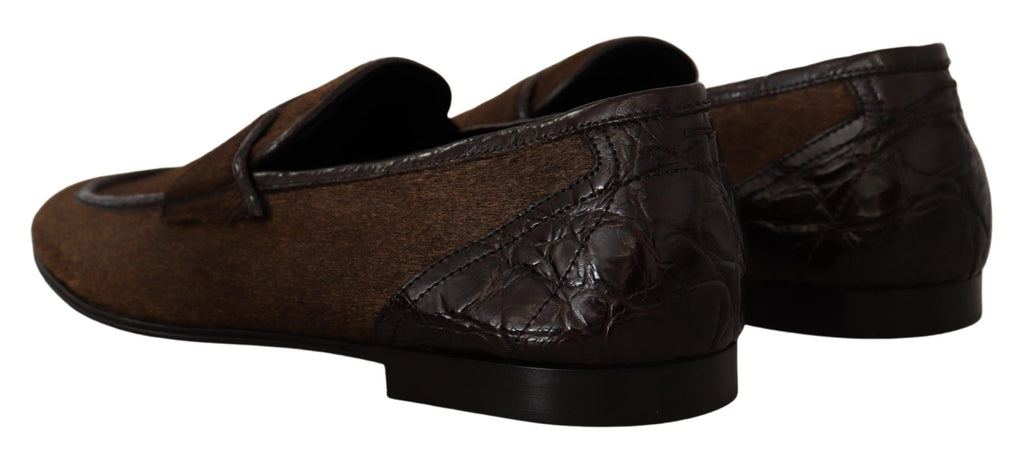 Dolce & Gabbana Brown Slip On Loafers for Men additional view
