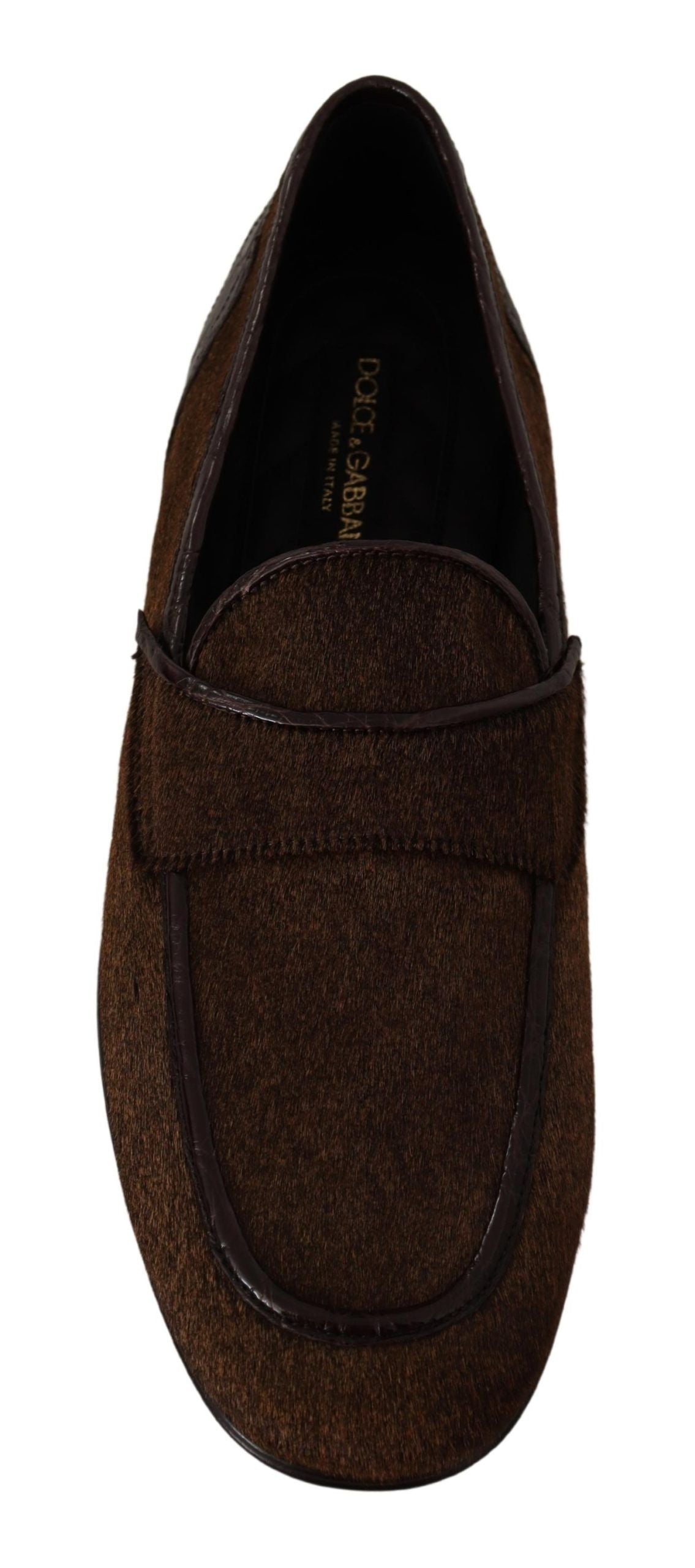 Dolce & Gabbana Brown Slip On Loafers for Men detail view