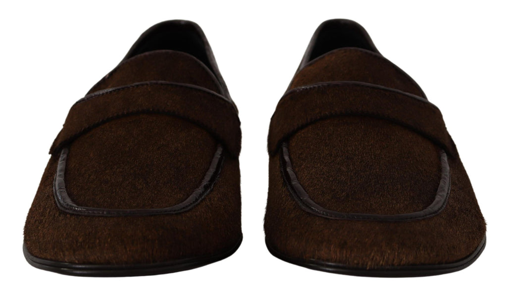 Dolce & Gabbana Brown Slip On Loafers for Men alternate view
