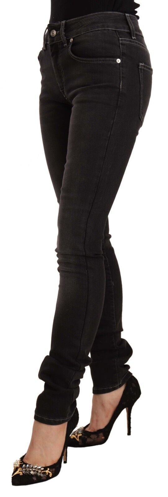 GF Ferre Black Skinny Jeans for Women alternate view