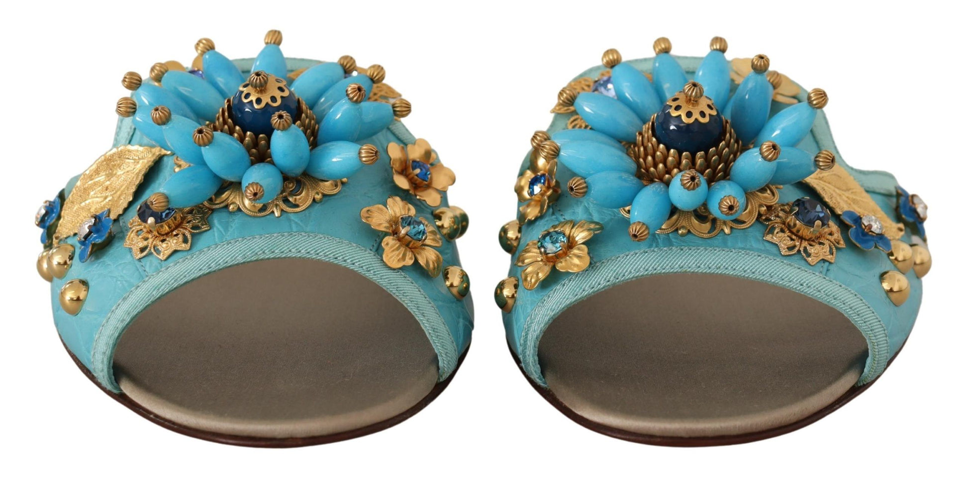 Dolce & Gabbana Blue Flat for Women side view