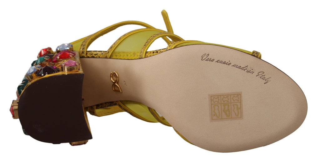 Dolce & Gabbana Yellow Stiletto Heels for Women side view