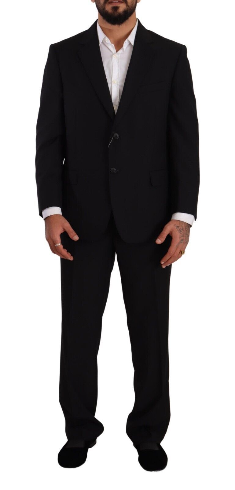 Domenico Tagliente Black Two Piece Suits for Men
