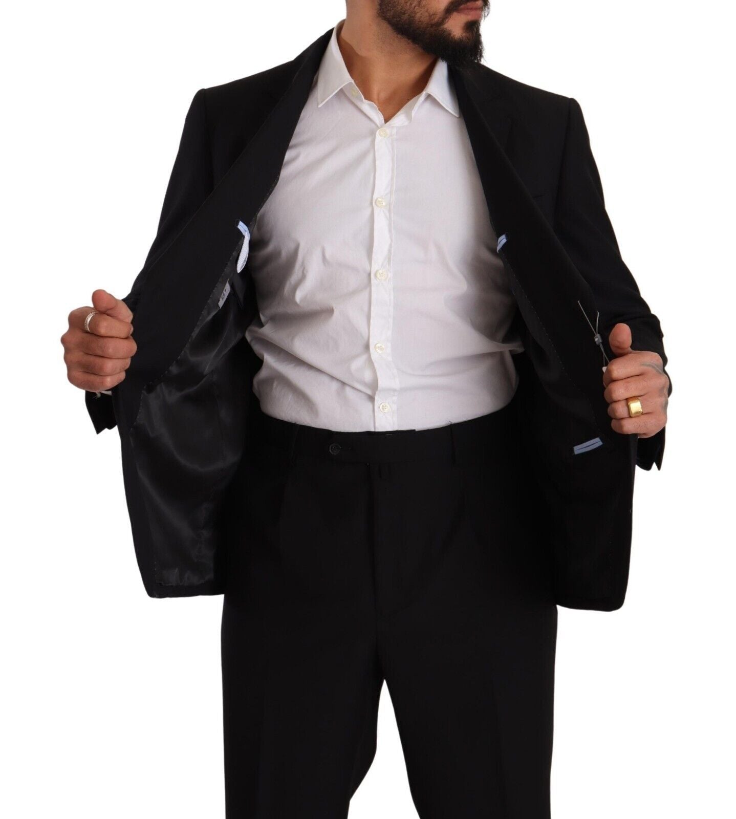 Domenico Tagliente Black Two Piece Suits for Men additional view