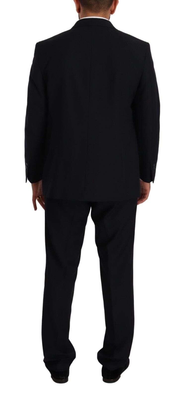 Costume de cérémonie Domenico Tagliente bleu polyester à boutonnage simple