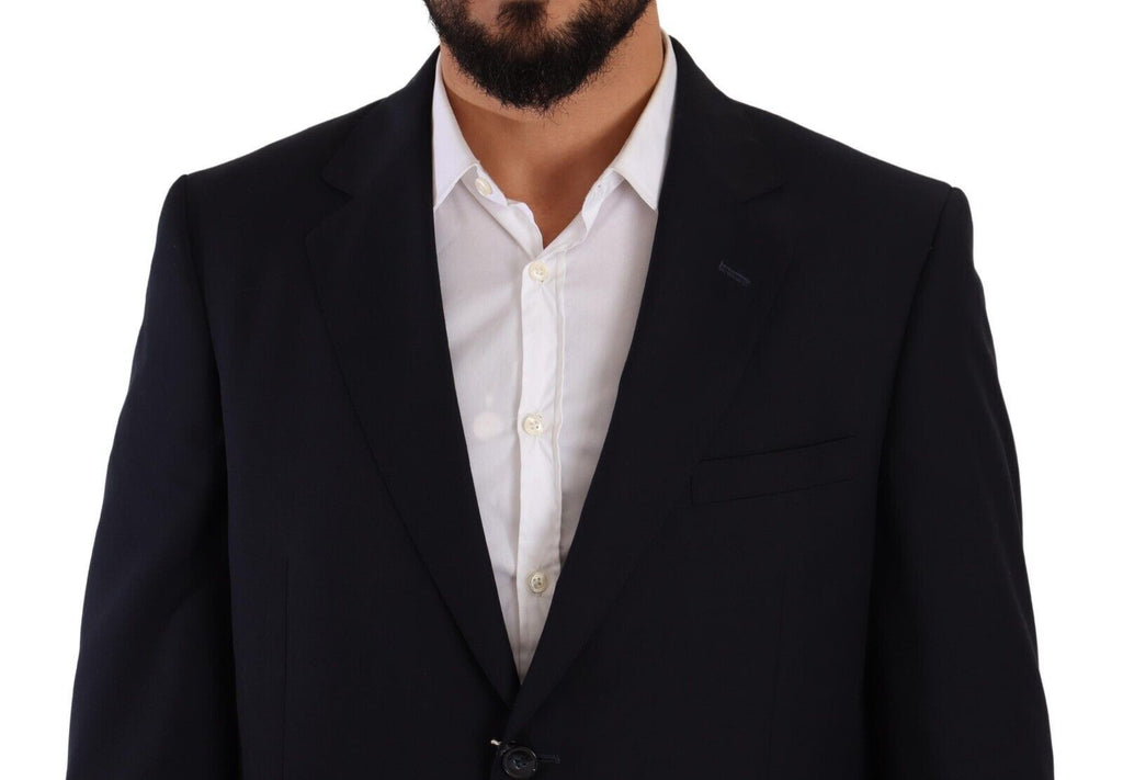 Costume de cérémonie Domenico Tagliente bleu polyester à boutonnage simple