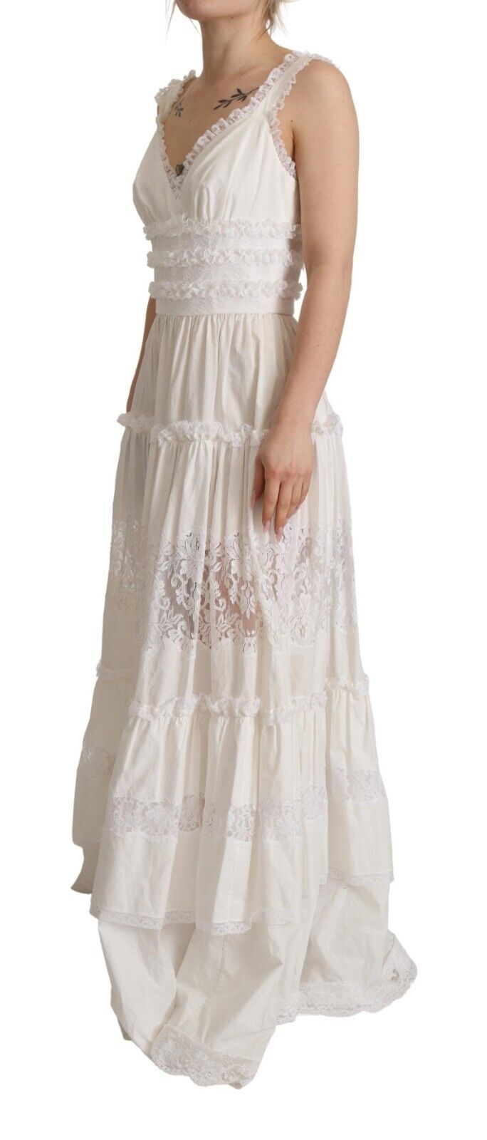 Dolce & Gabbana White Long Dress for Women alternate view