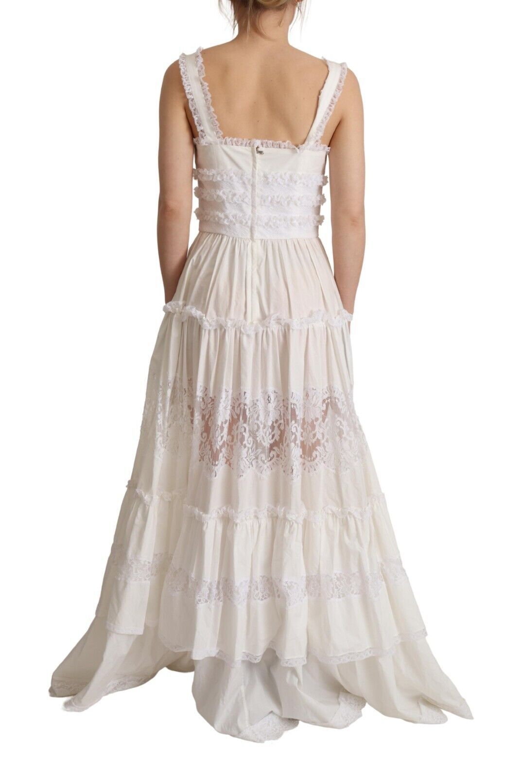 Dolce & Gabbana White Long Dress for Women detail view
