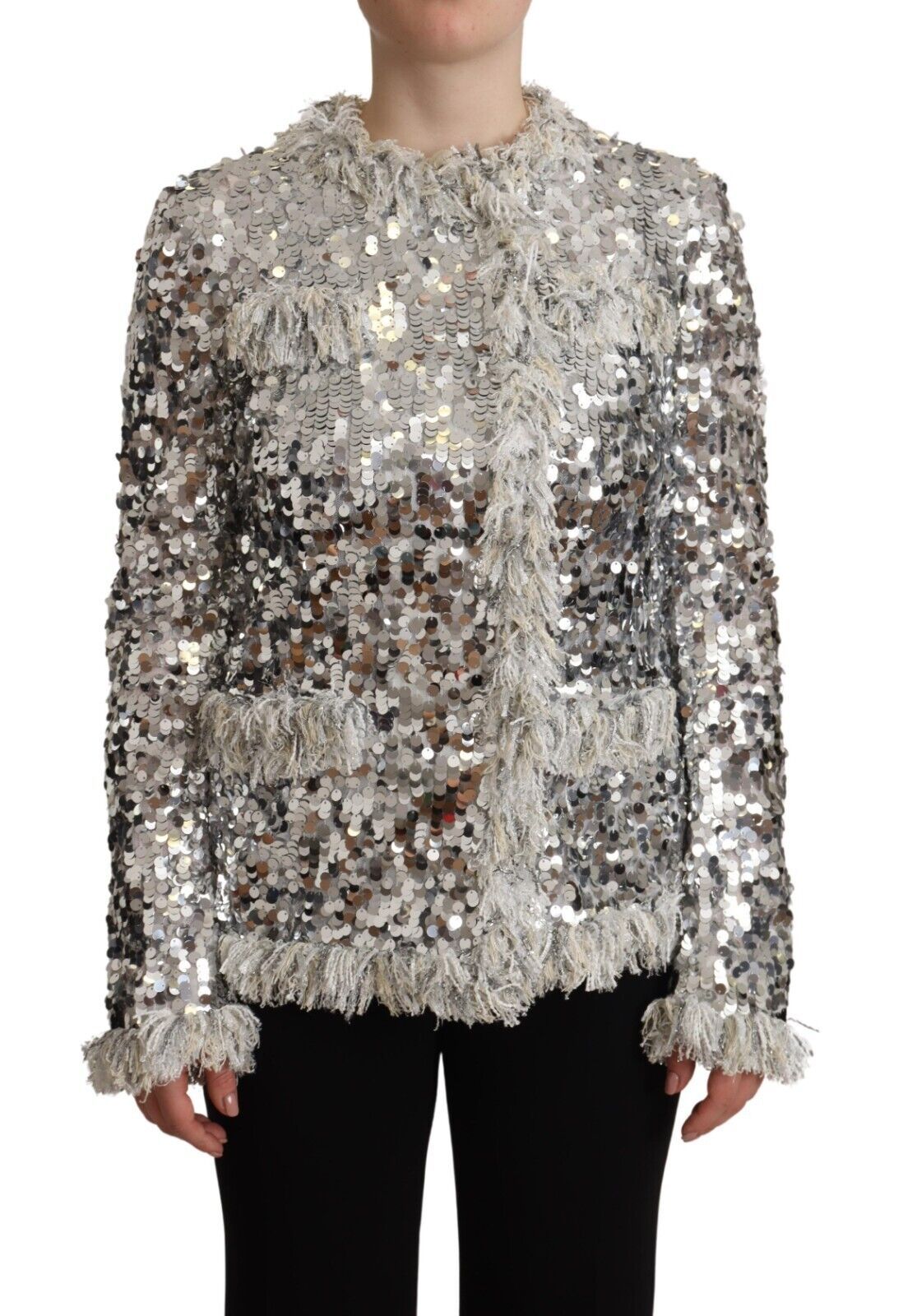 Dolce & Gabbana Silver Coat for Women
