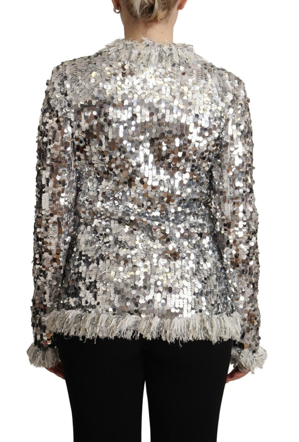 Dolce & Gabbana Silver Coat for Women detail view