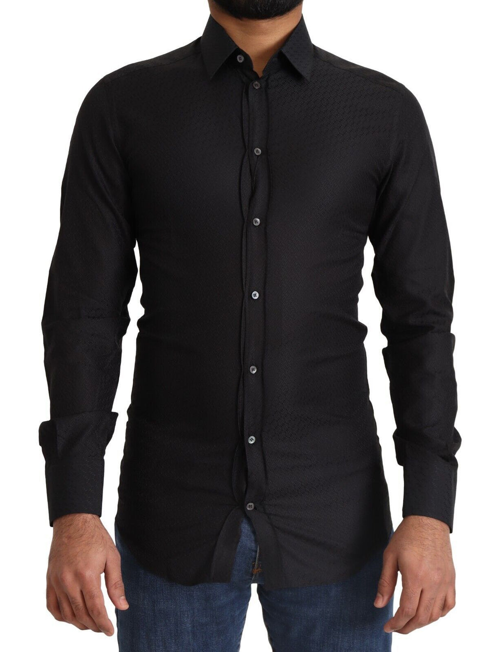 Dolce & Gabbana Black Dress Shirt for Men