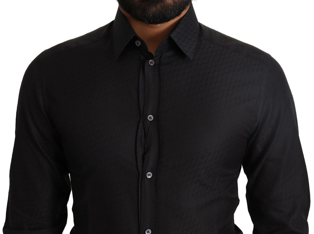 Dolce & Gabbana Black Dress Shirt for Men side view