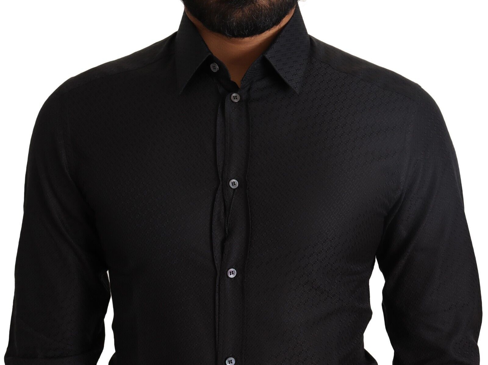 Dolce & Gabbana Black Dress Shirt for Men side view