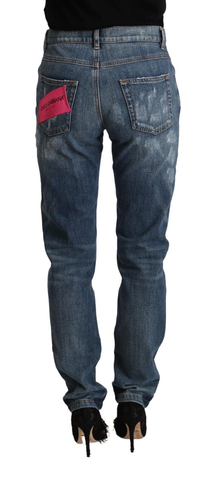 Dolce & Gabbana Blue Skinny Jeans for Women detail view