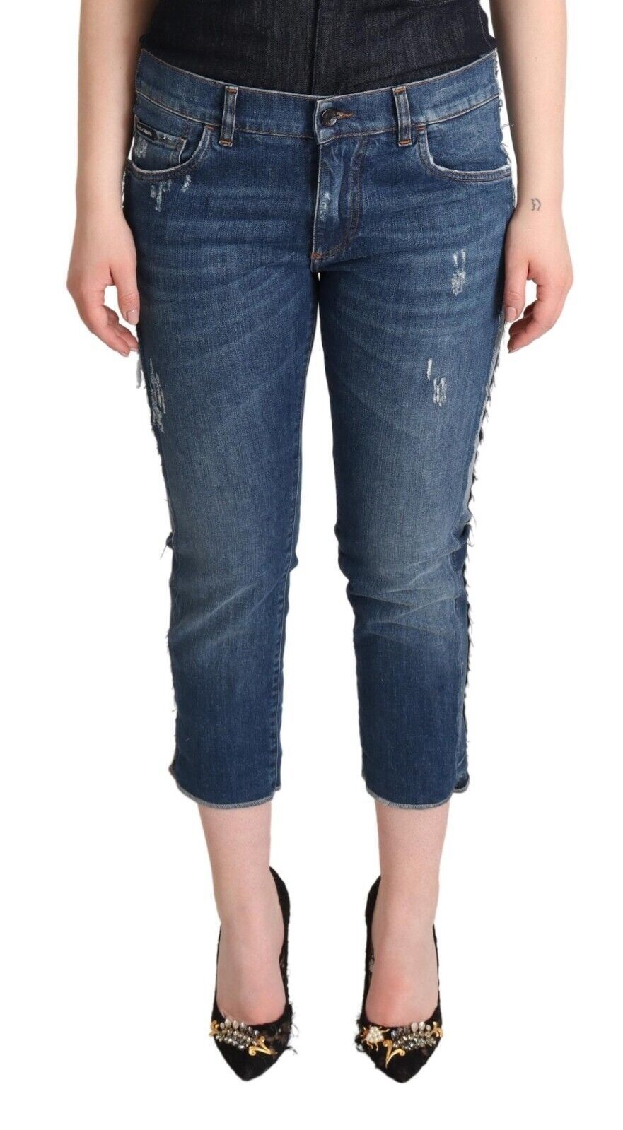 Dolce & Gabbana Blue Cropped Jeans for Women
