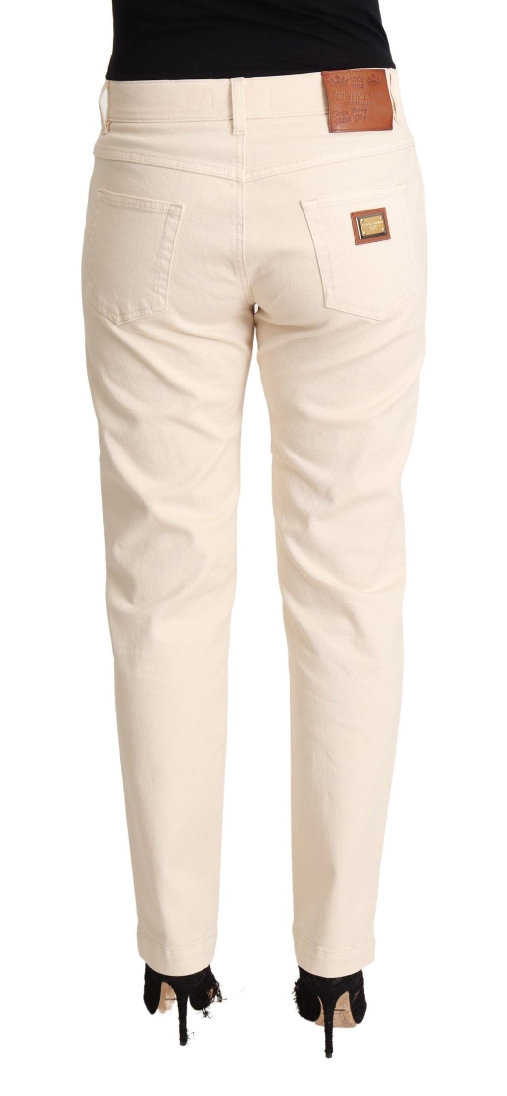 Dolce & Gabbana White Skinny Jeans for Women detail view