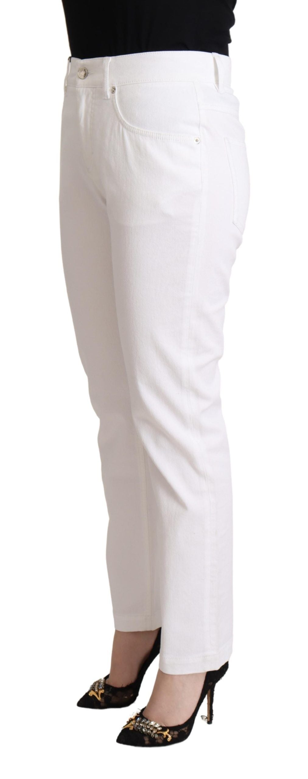 Dolce & Gabbana White Tapered Jeans for Women alternate view
