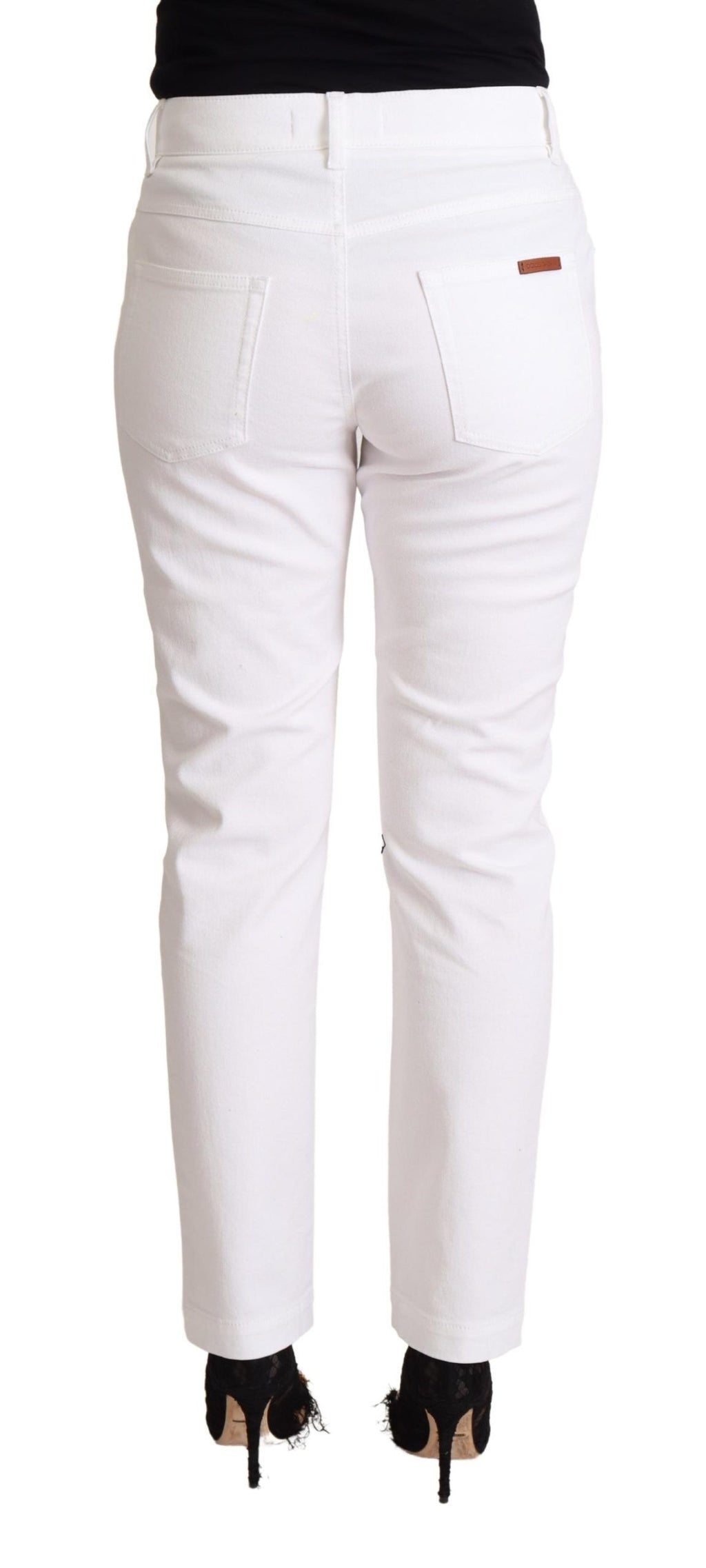 Dolce & Gabbana White Tapered Jeans for Women detail view
