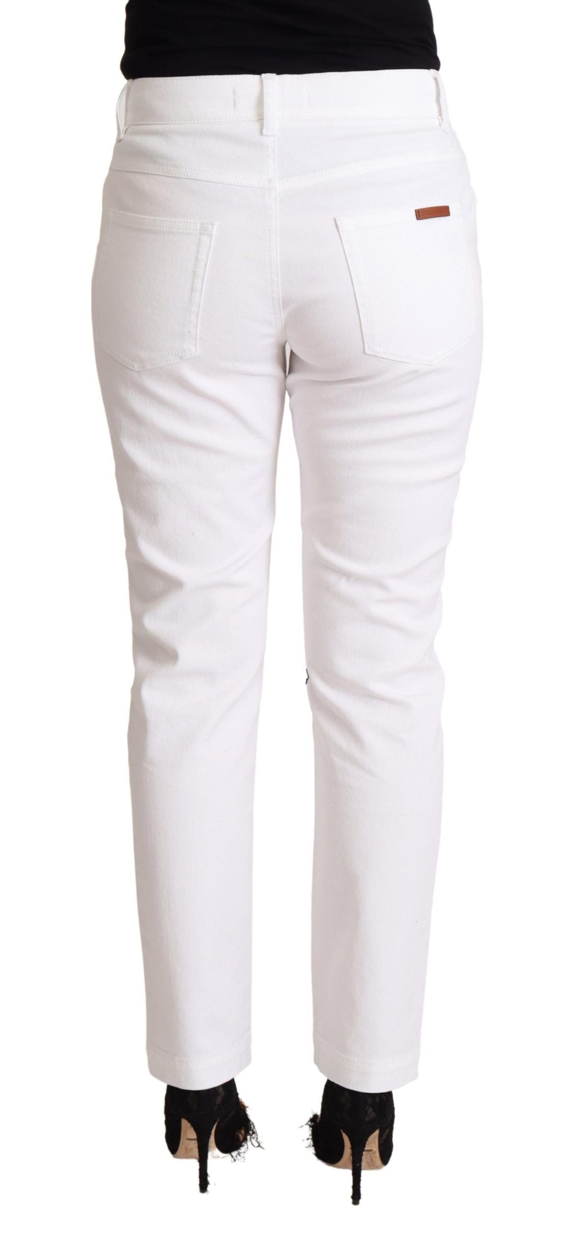 Dolce & Gabbana White Tapered Jeans for Women detail view