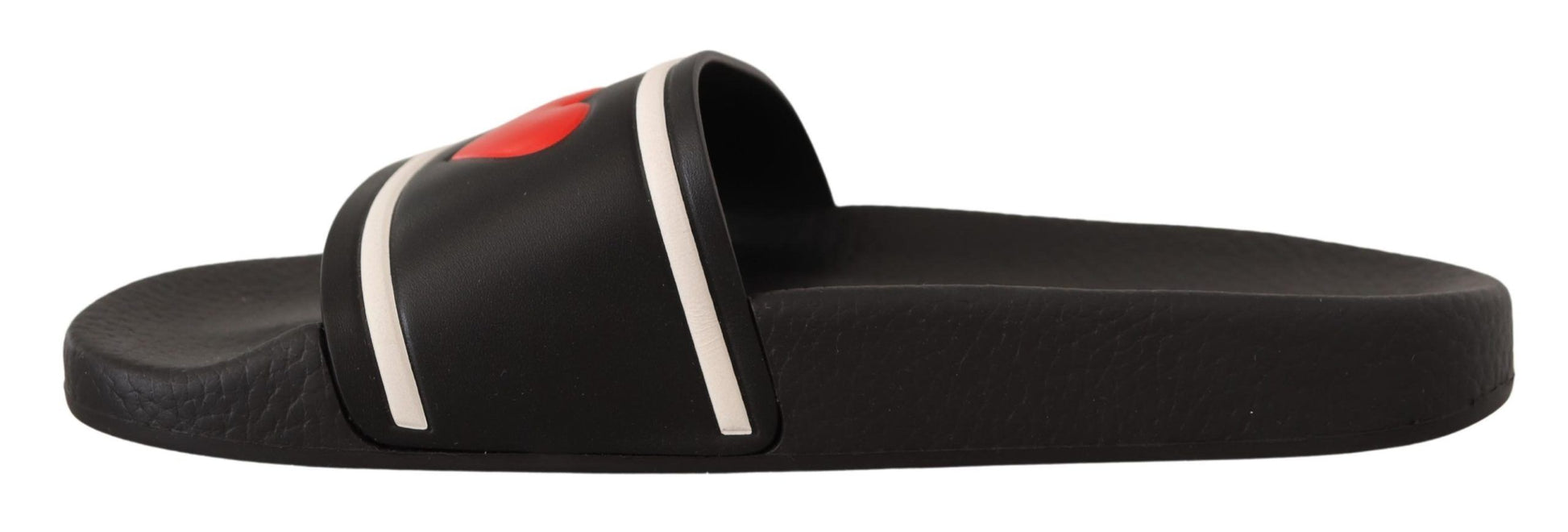 Dolce & Gabbana Black Slides for Women side view