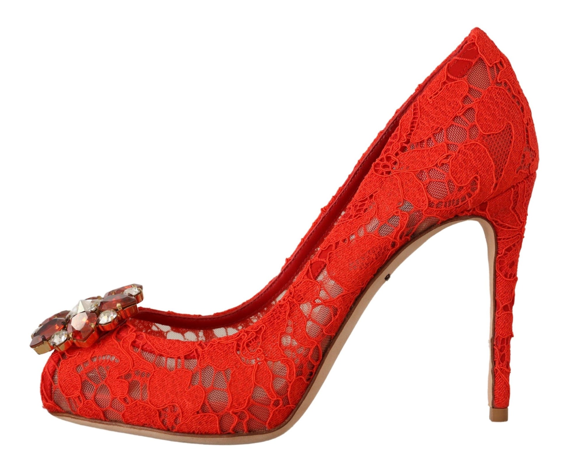 Dolce & Gabbana Red High Heel for Women side view