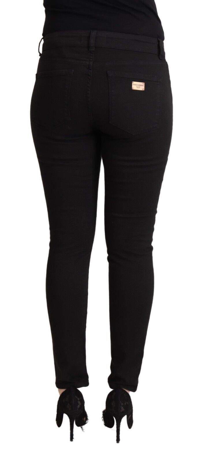 Dolce & Gabbana Black Skinny Jeans for Women detail view