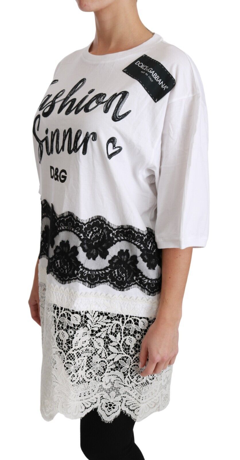 Dolce & Gabbana White T-Shirt for Women side view